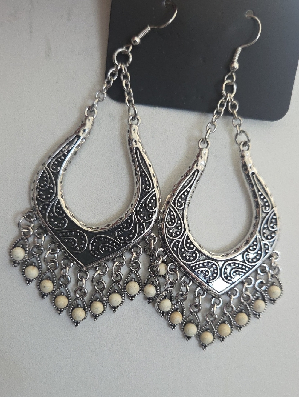 Paparazzi Sahara Fiesta White Earrings NWT